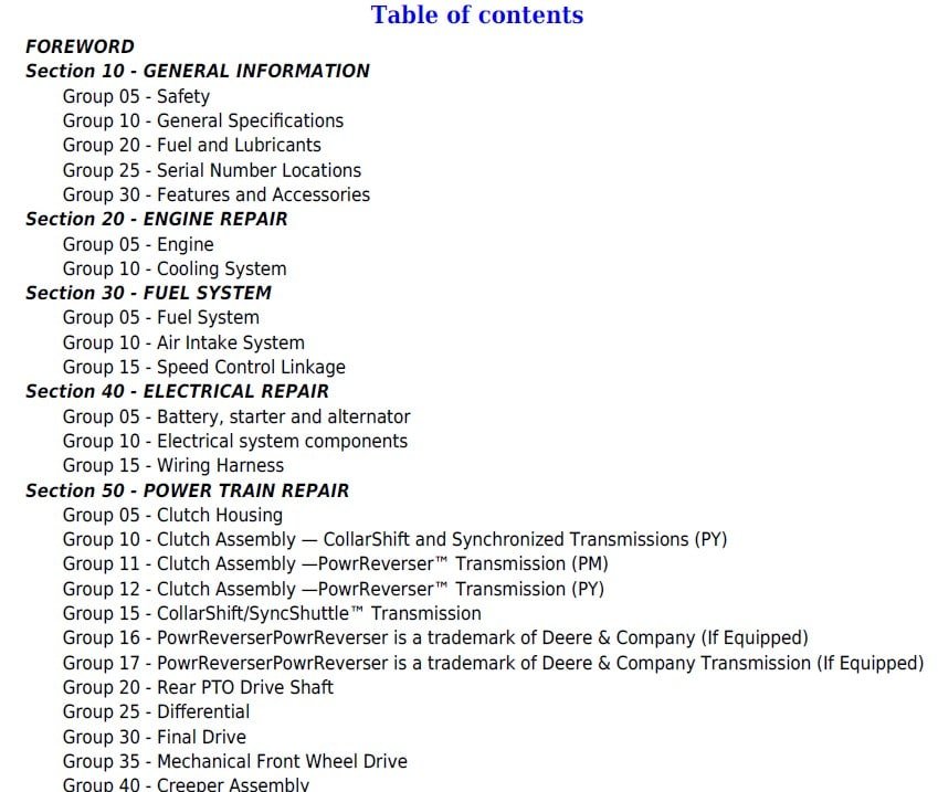John Deere 5425 5425HC 5425N Diagnosis and Tests Technical Manual